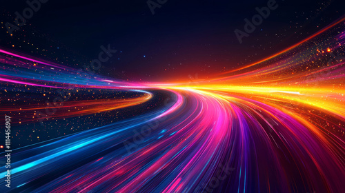 Neon Speed Lines: Futuristic Abstract Background