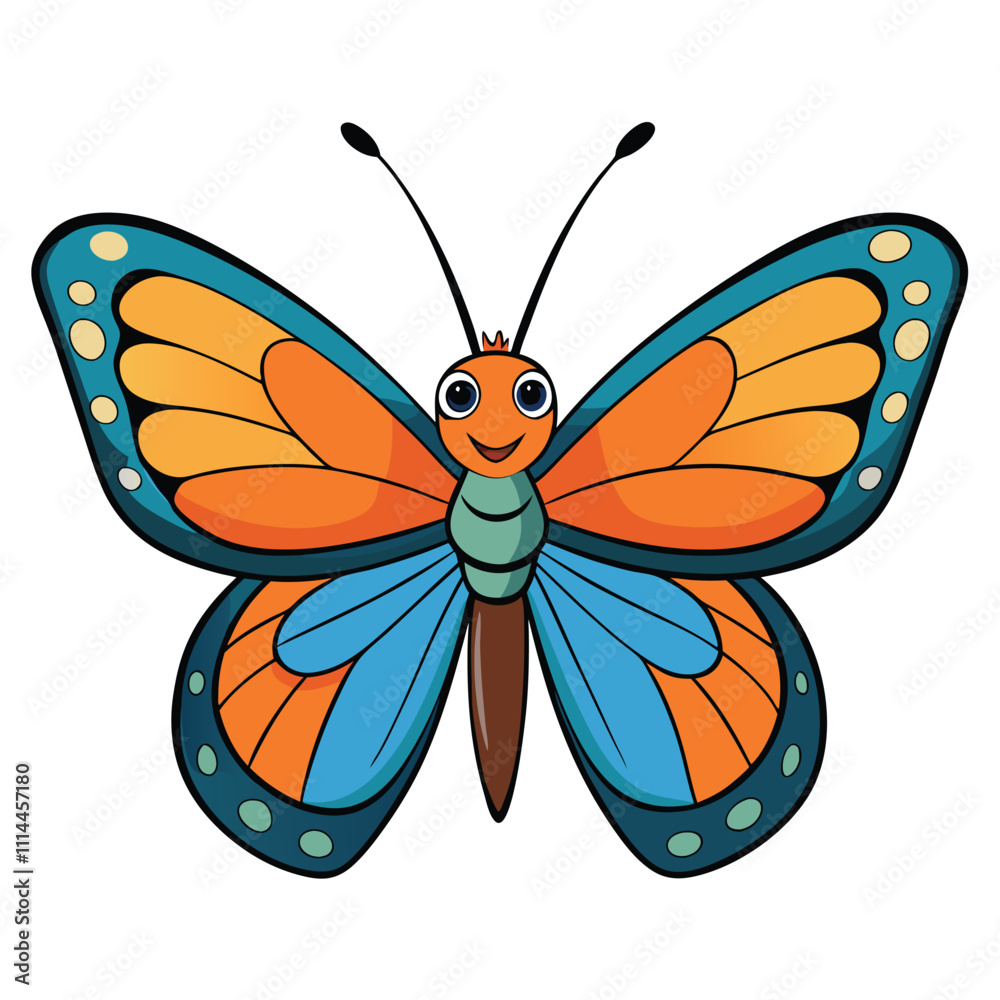 butterfly on white background