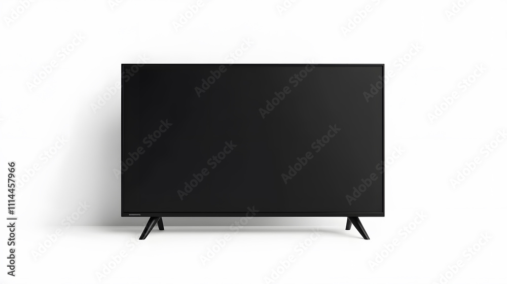 Naklejka premium front view LCD tv isolated on white background, mock up