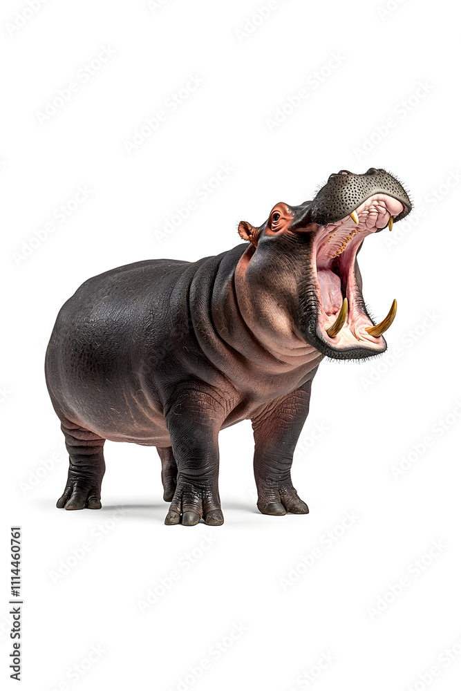 Fototapeta premium Hippopotamus isolated on white