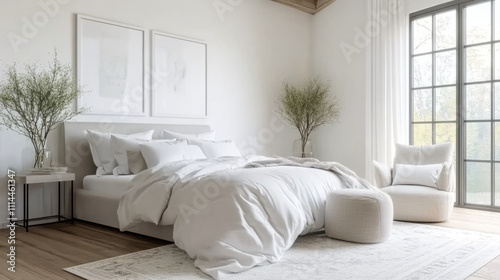 White and Clane French modern bedroom