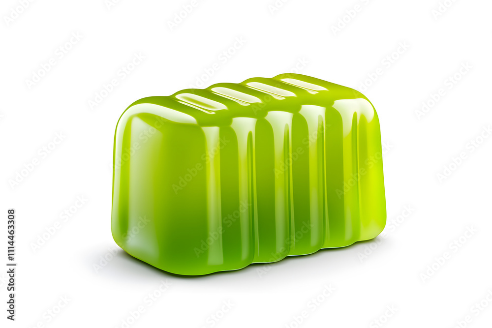 Green Jelly Candy, isolated on white background Green Jelly Candy, isolated on white background