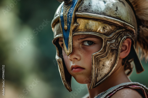 Young Spartan Warrior in Training