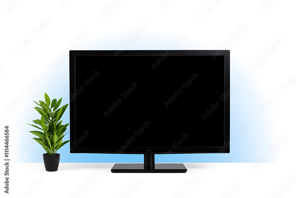 front view LCD tv isolated on white background, mock up front view LCD tv isolated on white background, mock up