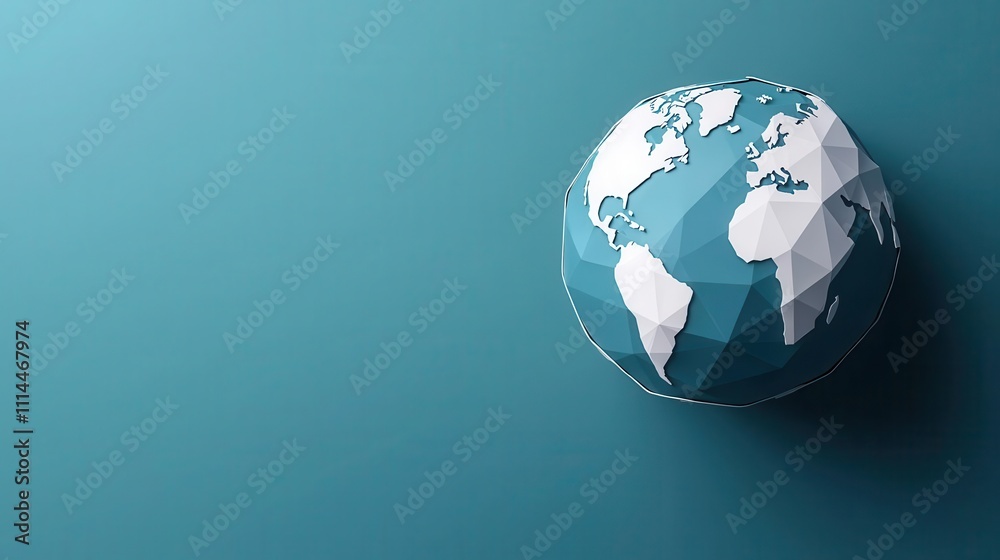 Fototapeta premium 3D visualization of a decentralized global payment system, smart technology enabling international success