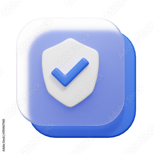 glassmorphism shiled protection icon photo