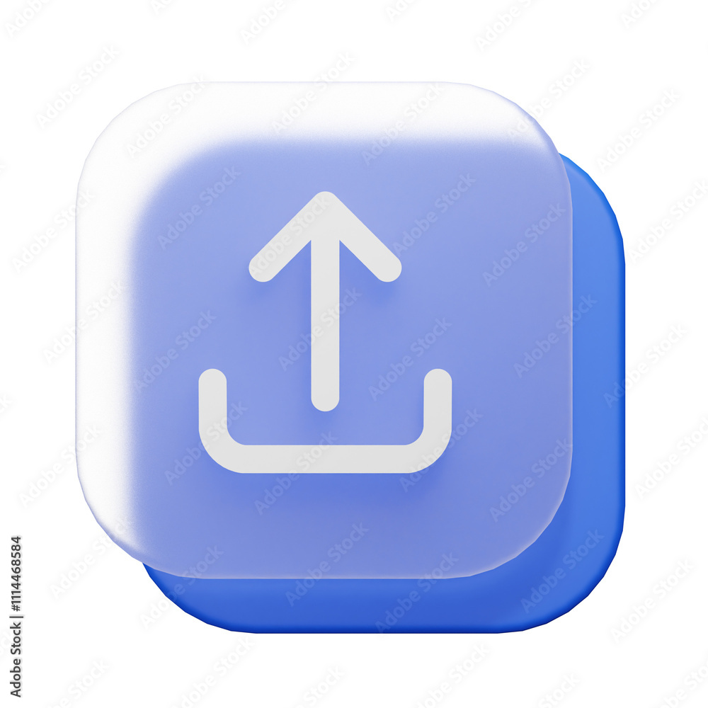 glassmorphism upload icon