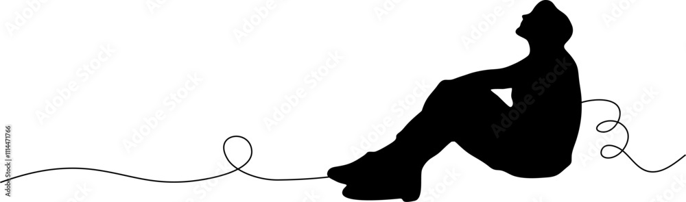 Silhouette of a man vector Silhouette of a man vector