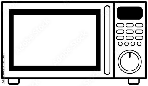 Vector de horno microonda para sitio web y aplicaciones.