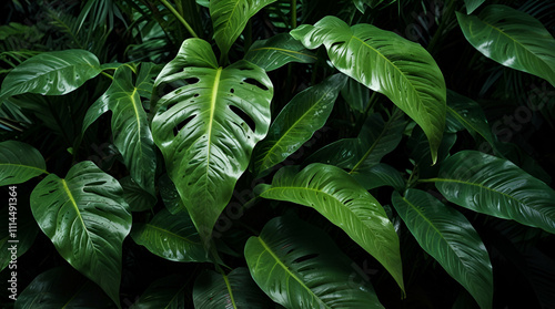green leaves background. Genrative.ai