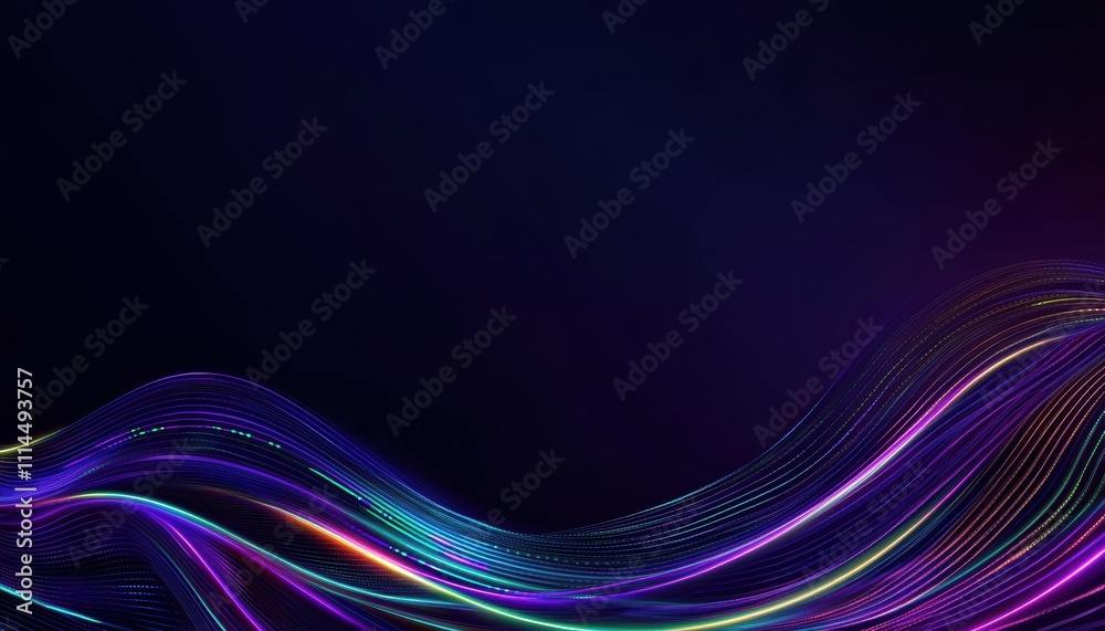 A vibrant, flowing wave of colorful light against a dark background, creating an abstract and dynamic visual effect. A vibrant, flowing wave of colorful light against a dark background, creating an abstract and dynamic visual effect.