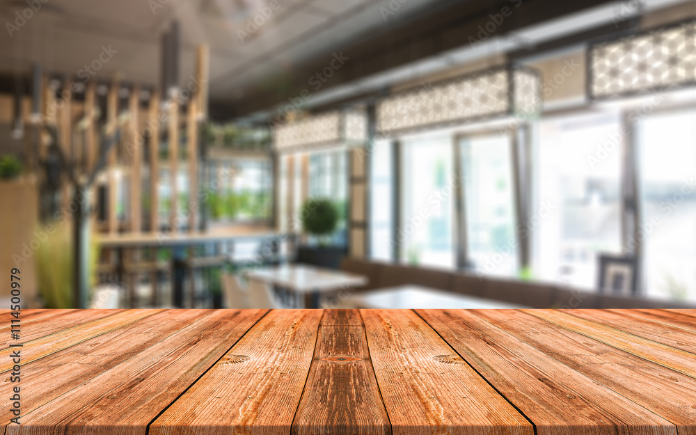 A close-up view of a rustic wooden tabletop with a blurred background of a dimly lit bar interior. Empty wooden table top with lights bokeh on blur restaurant background.
A close-up view of a rustic wooden tabletop with a blurred background of a dimly lit bar interior. Empty wooden table top with lights bokeh on blur restaurant background.
