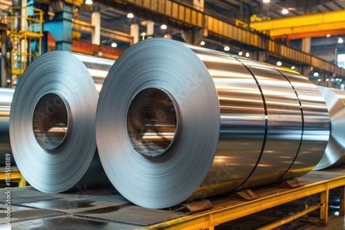 Metal Rolls - Manufacturing of Aluminium and Stainless Steel in the Metallurgy Industry photo