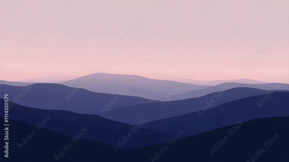Fototapeta premium A minimalist gradient background with subtle noise texture, transitioning from deep navy blue to light lavender.