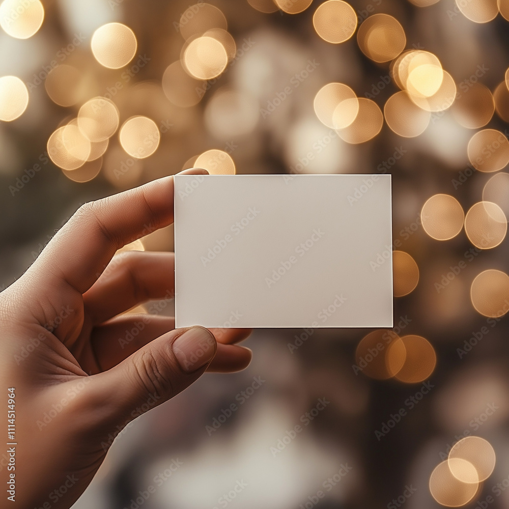 Obraz premium hand holding blank card