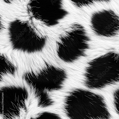 Seamless Black and white fur texture photo