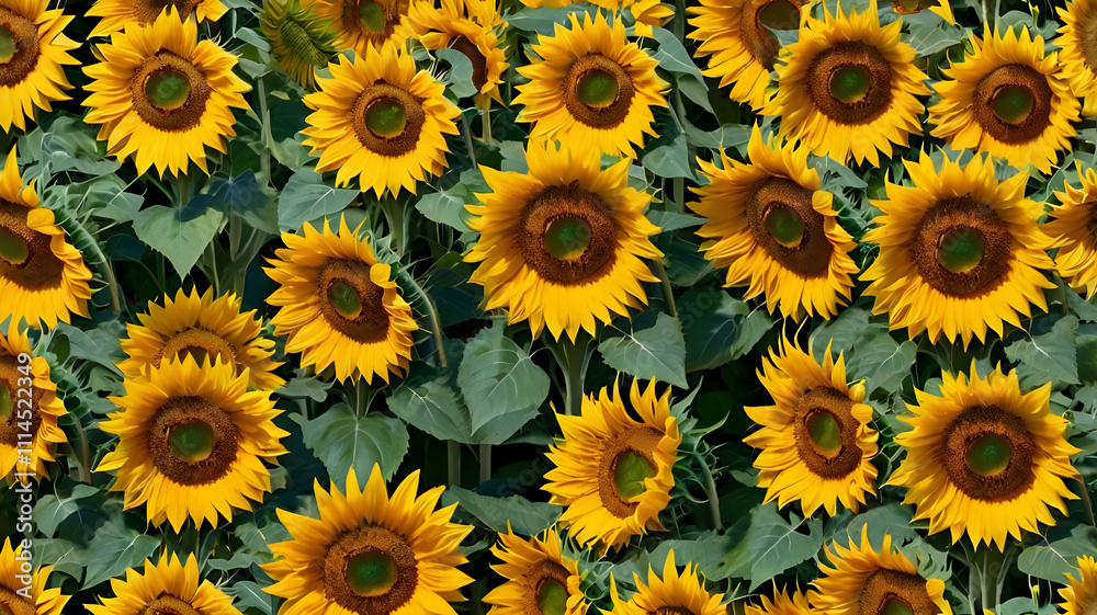 sunflowers in the field of sunflowers and pattern ai sunflowers in the field of sunflowers and pattern ai