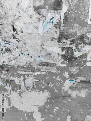 Ripped paper on wall