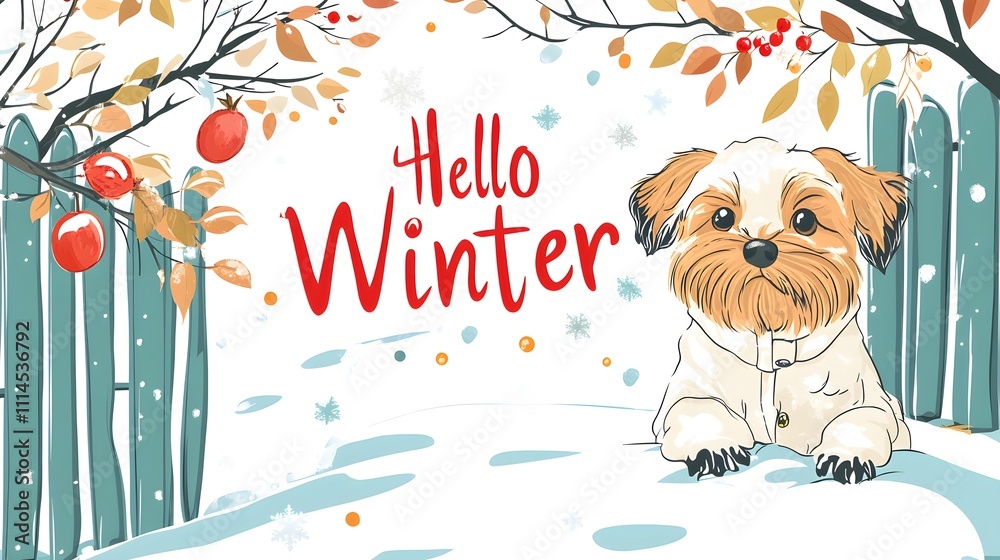 Fototapeta premium Charming winter landscape