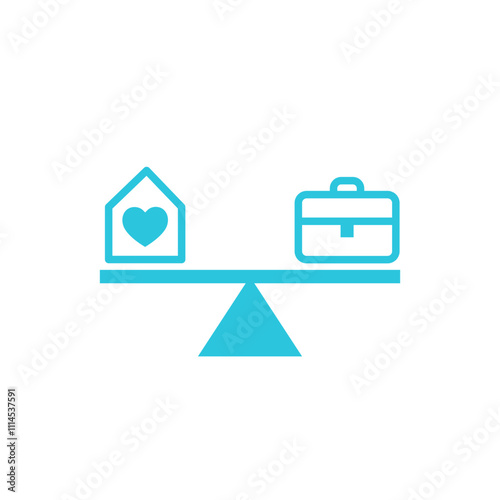 Perfect Balance icon. Isolated on white background. Blue icon set.