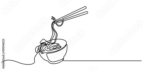 Vector illustration of spaghetti isolated on white background for kids coloring activity worksheet/workbook, chow mein continuous one line drawing, Spaghetti - Single Cooking Icon - editable stroke.  