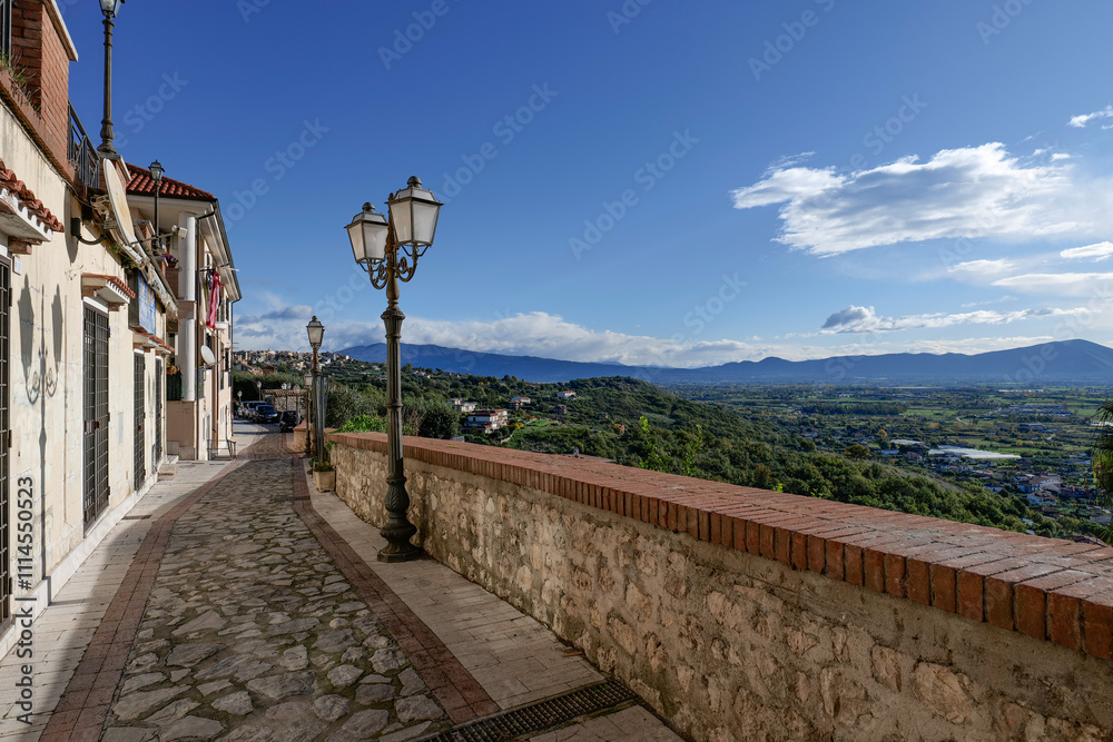 Fototapeta premium A small street in Minturno, a town in Lazio in Italy.