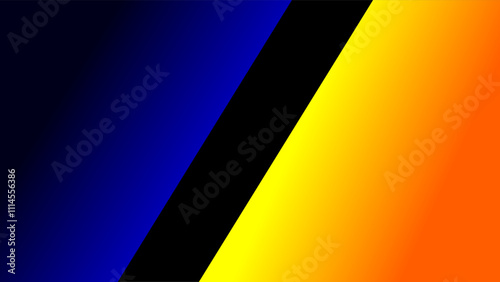 Blue and orange glowing partitions with black divide background