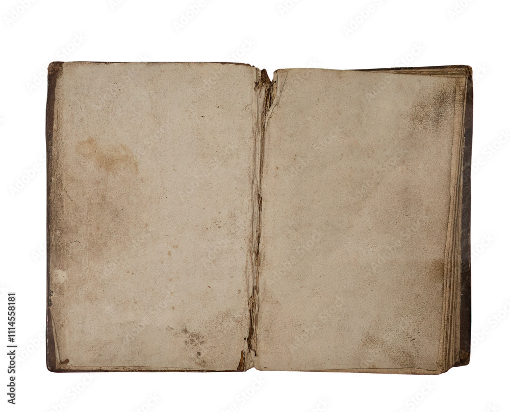 Fototapeta premium old manuscript on white isolated