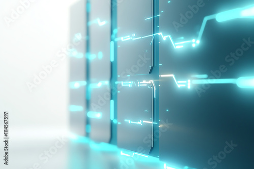 Futuristic data storage technology concept.