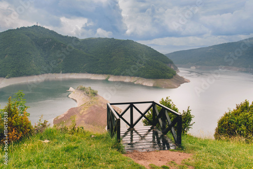 Obraz na płótnie Viewing Platform in Uvac Special Nature Reserve w salonie