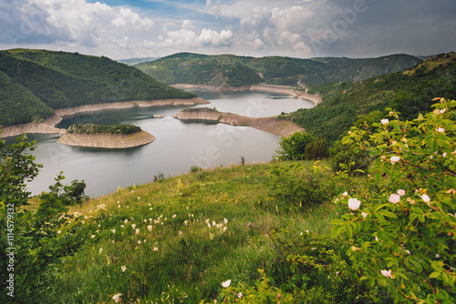 Summer Landscape with Uvac River in Green Valley