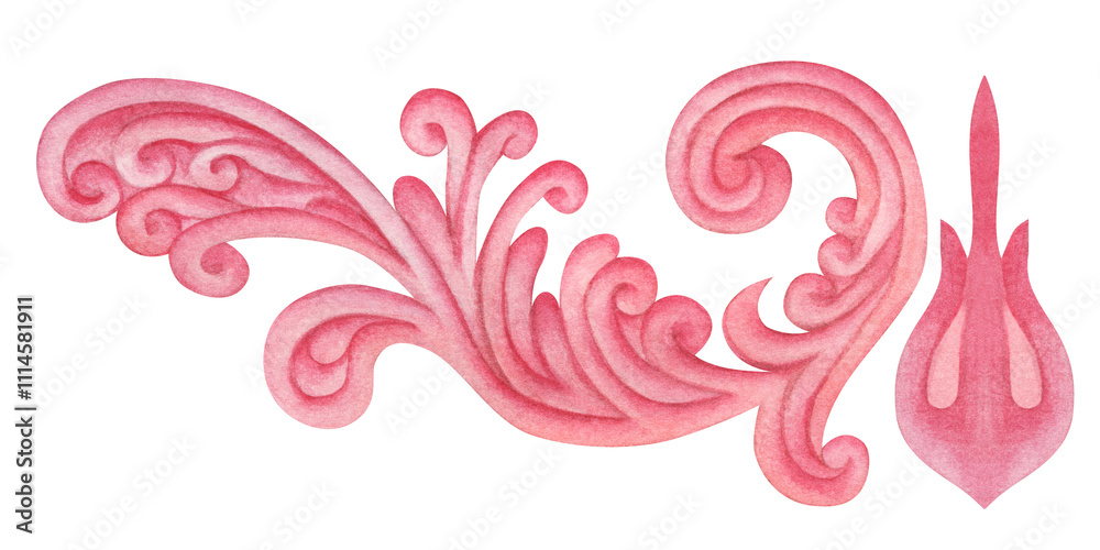 Pink weaving, beautiful delicate lace vignettes. Decorative border for template in vintage style for fabrics and textiles, wallpaper, packaging, frames, ribbons, scrapbooking, any creative idea. Pink weaving, beautiful delicate lace vignettes. Decorative border for template in vintage style for fabrics and textiles, wallpaper, packaging, frames, ribbons, scrapbooking, any creative idea.