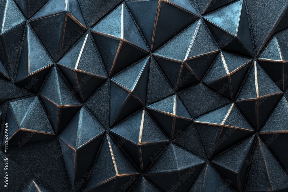 Abstract Dark Metallic Geometric Pyramid Pattern Abstract Dark Metallic Geometric Pyramid Pattern