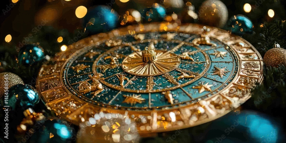 custom made wallpaper toronto digitalFestive Zodiac Wheel Ornate Christmas Ornament