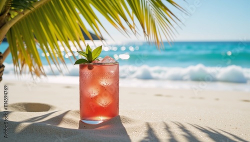 Beach-side cocktail enjoyment beach drink photo