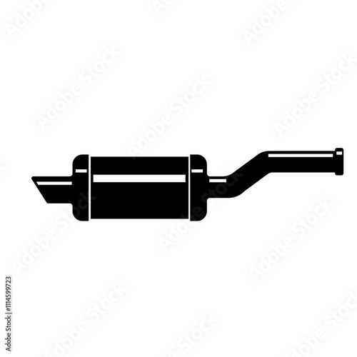 Car Exhaust Pipe Emissions Silhouette Icon Illustration