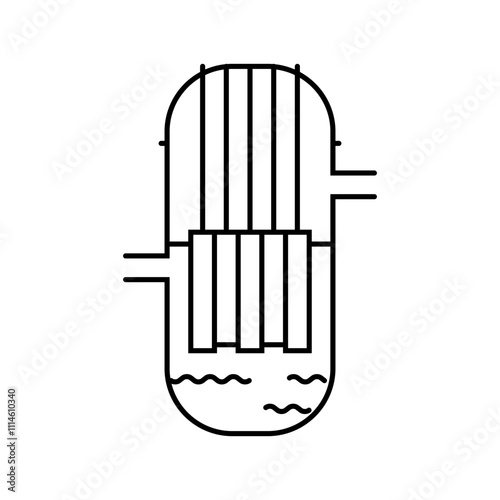 reactor nuclear energy line icon vector. reactor nuclear energy sign. isolated contour symbol black illustration