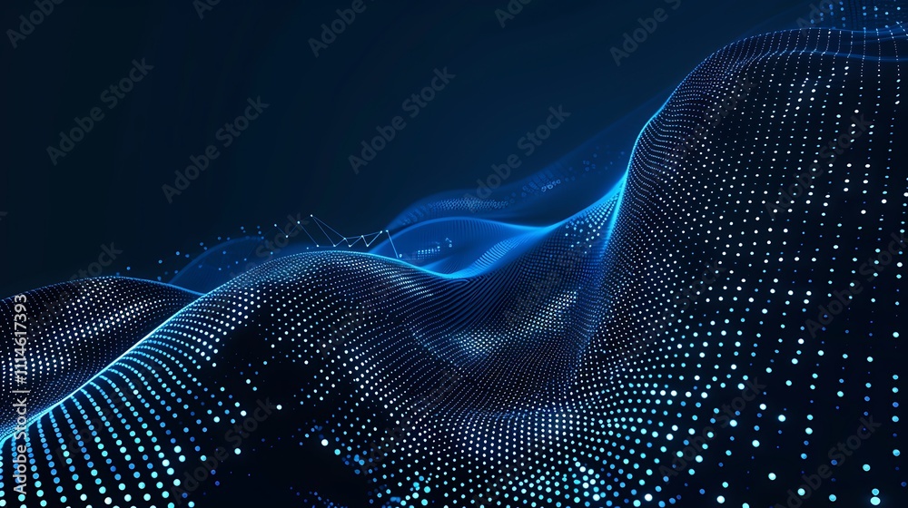 Abstract Blue Digital Wave Background Abstract Blue Digital Wave Background