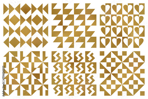 Symmetrical seamless patterns inspired by traditional and geometric designs. Great for wallpaper, tiles, textile prints, stationery, and artistic projects in a bold and timeless style.