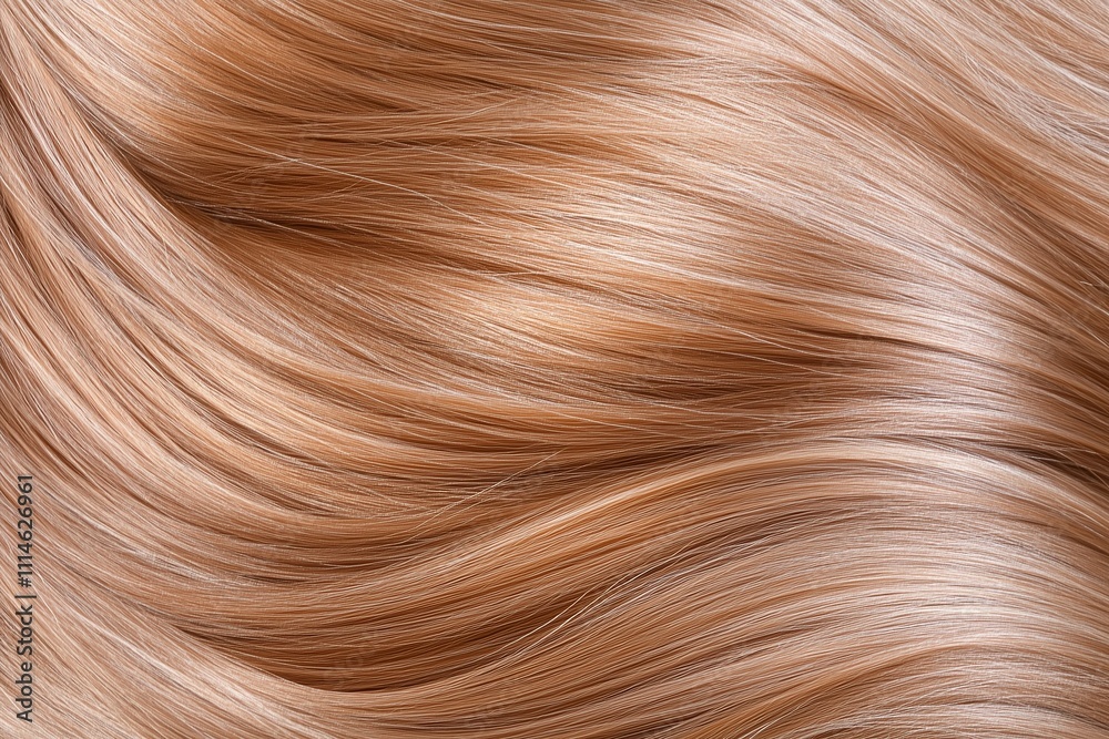 Fototapeta premium Texture of Light Brown Human Hair