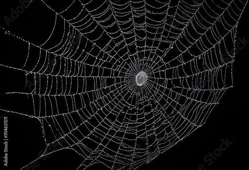 Wallpaper Mural A detailed spider web with intricate patterns against a dark background Torontodigital.ca