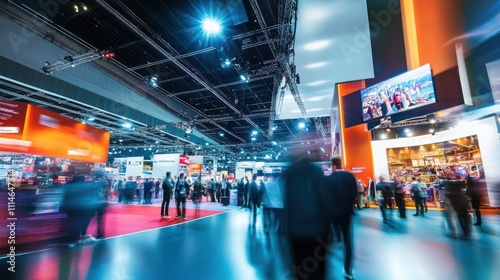 Blurry Motion of People at a Large Indoor Trade Show