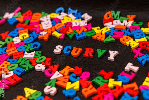 Colorful Wooden Letters Spelling 