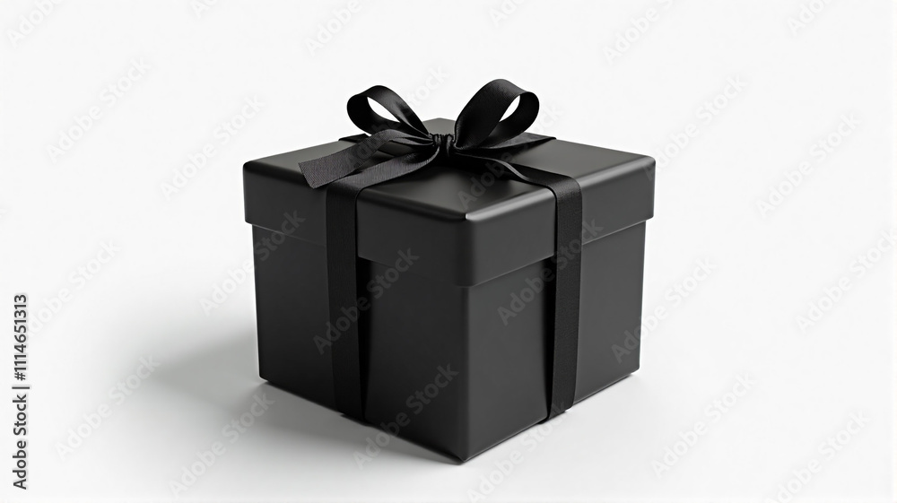 Obraz premium black gift box
