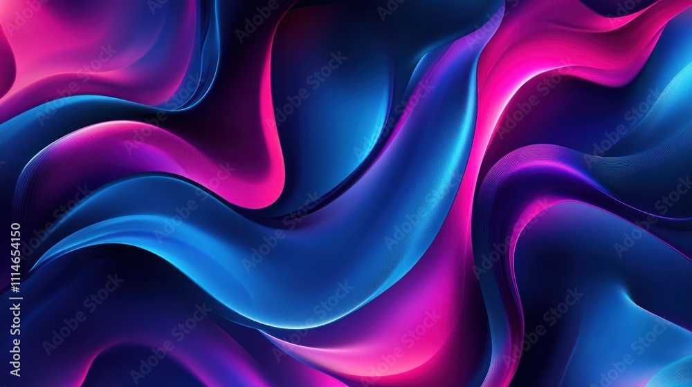 Fototapeta premium Abstract Swirling Blue And Pink Liquid Wave Design