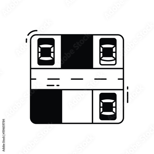 Parking lot vector icon