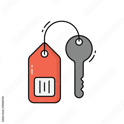 Room key vector icon