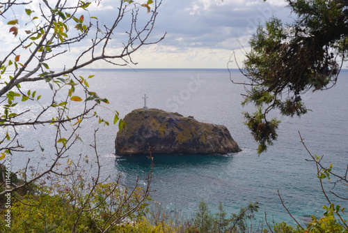 Sevastopol. Crimea.  Georgievskaya Ros near Cape Fiolent on the Black Sea coast. photo