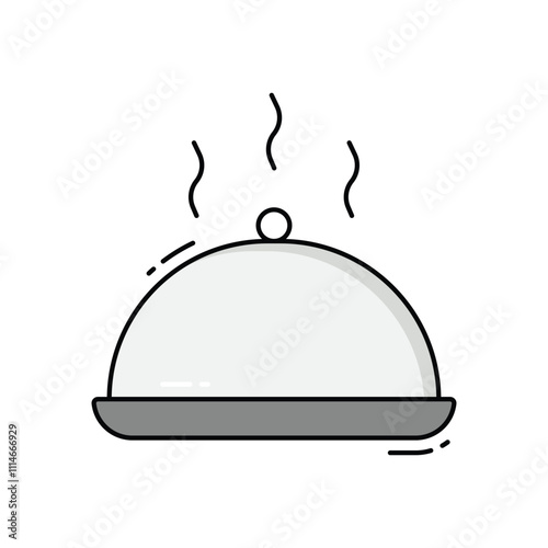 Food tray vector icon