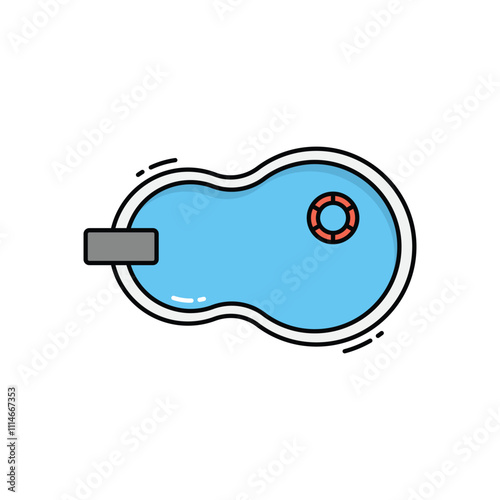 Swimming pool vector icon